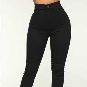 Brand New Fashion Nova Ultra High Rise Black Jeans